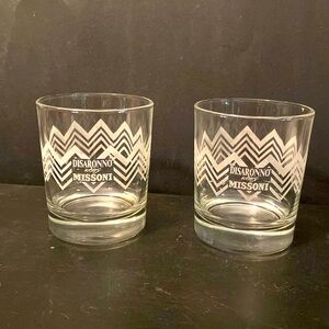 Missoni for Disaronno set of 2 lowball whiskey glasses
